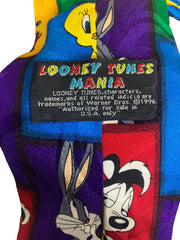 Looney Tunes Mania Tie 1993 Silk Vintage Accessory Bugs Bunny Taz Tweety