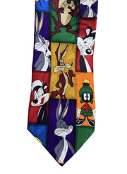 Looney Tunes Mania Tie 1993 Silk Vintage Accessory Bugs Bunny Taz Tweety