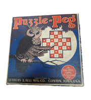 Lubbers & Bell Puzzle Peg Game Vintage Collectible Educational Skill Game