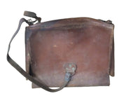 Leather Brown Satchel Vintage Antique Collectible Fashion Accessory Apparel