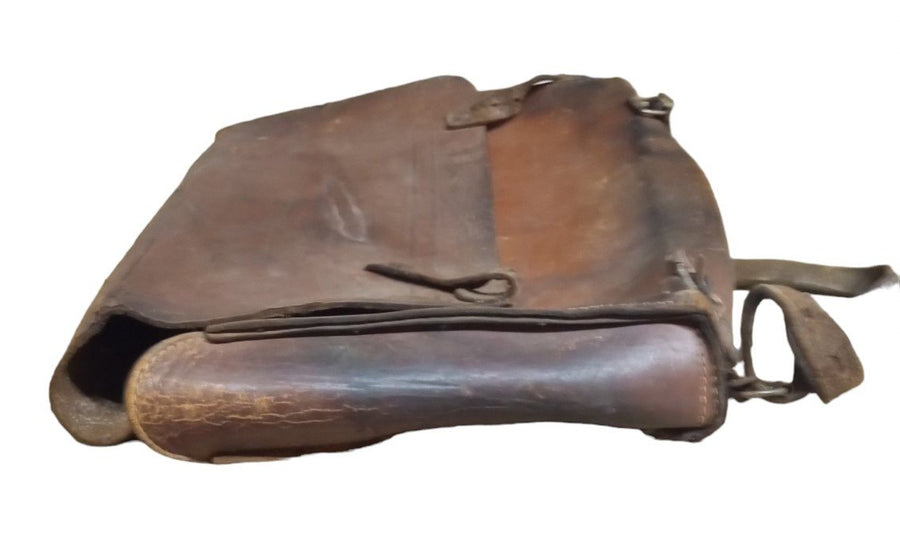 Leather Brown Satchel Vintage Antique Collectible Fashion Accessory Apparel