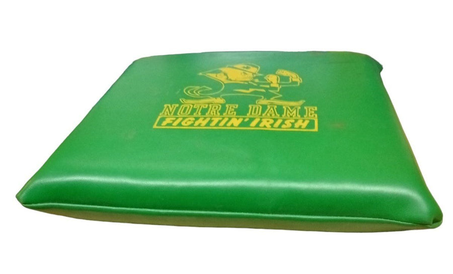 Notre Dame Fightin' Irish Green Seat Cushion Vintage Collectible Sports