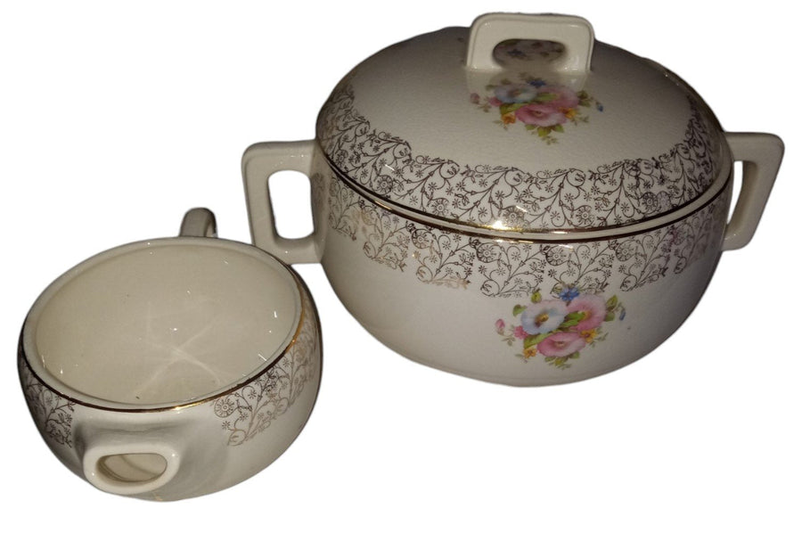 China Dinnerware Antique Century by Salem Vintage Floral Cups Plates Casserole