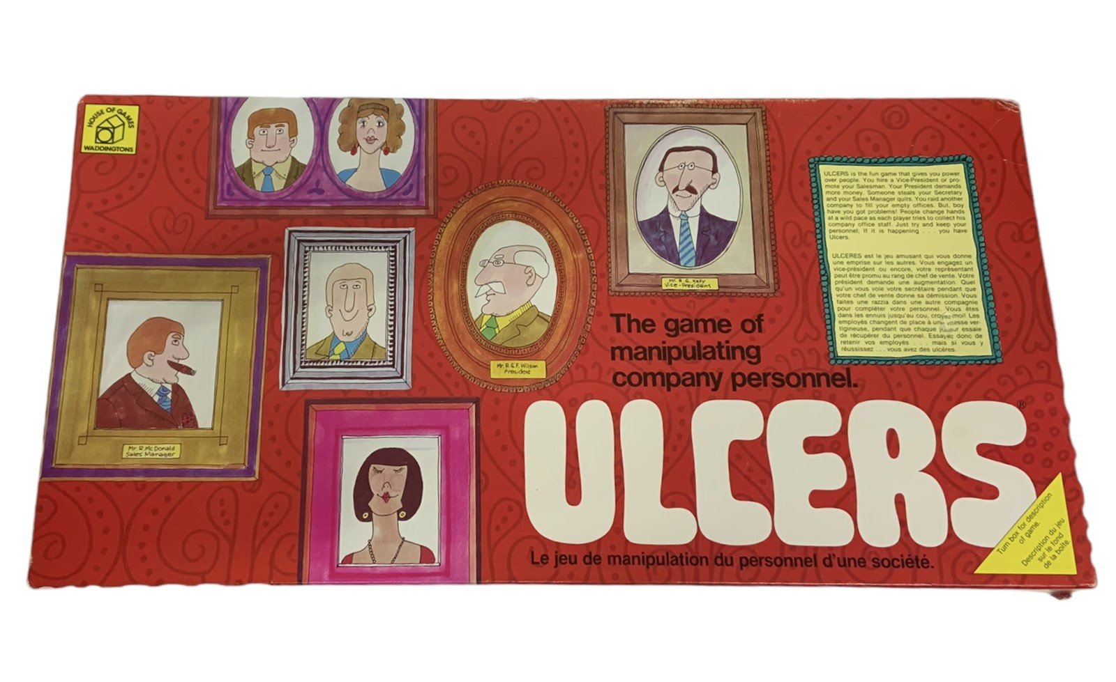 Ulcers Board Game Vintage Complete 1969 Waddington's House of Games