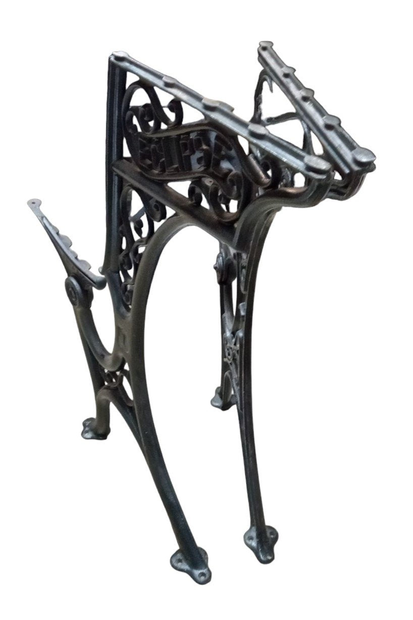 Eclipse Cast Iron 2 Piece School Desk Frame Vintage Collectible Decorative