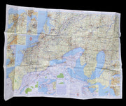 United States Tourgide Map Antique Gulf Northeastern Southeast Vintage Set of 4