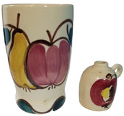 Pitcher Set Antique Purinton Vintage Apples Pears Pitchers Tumbler Pepper Shaker