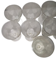 Goblet Dessert Drinking Vintage Clear 5" Tall Set of 9