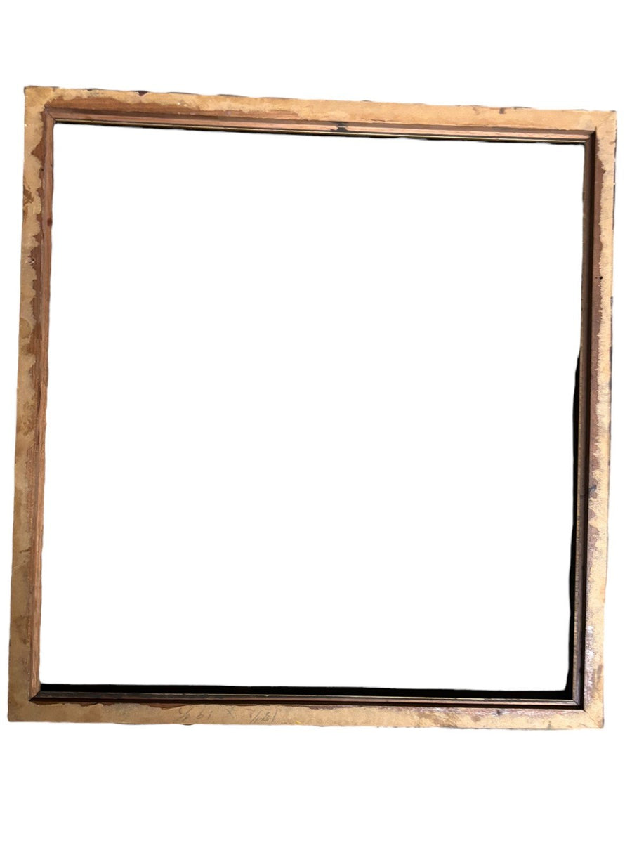 Dark Brown Solid Wood Frame Good Condition Vintage