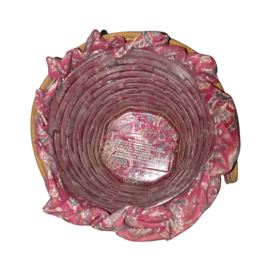 Baskets with Plaid Cloth Plastic Protector Vintage Longaberger Baskets 1991-1992