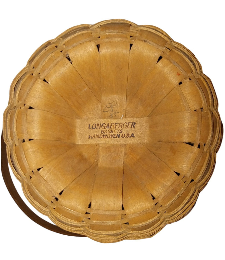 Longaberger Fruit Basket with Punt Vintage Baskets 1985 Made in USA Handled