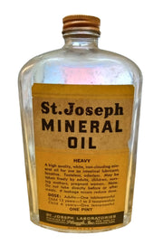 St.Joseph Mineral Oil Vintage Collectible Nostalgic Glass Medical Supplies