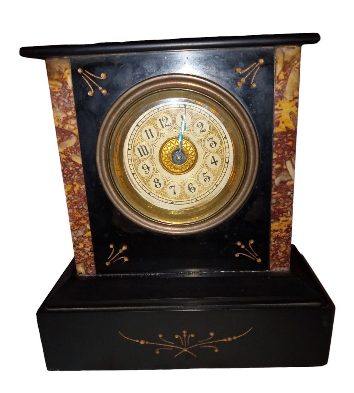 German Desk Clock Vintage Antique Nostalgic Collectible Decorative Marble