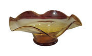 Viking Art Glass Amber Bowl Vintage Collectible Nostalgic Servingware