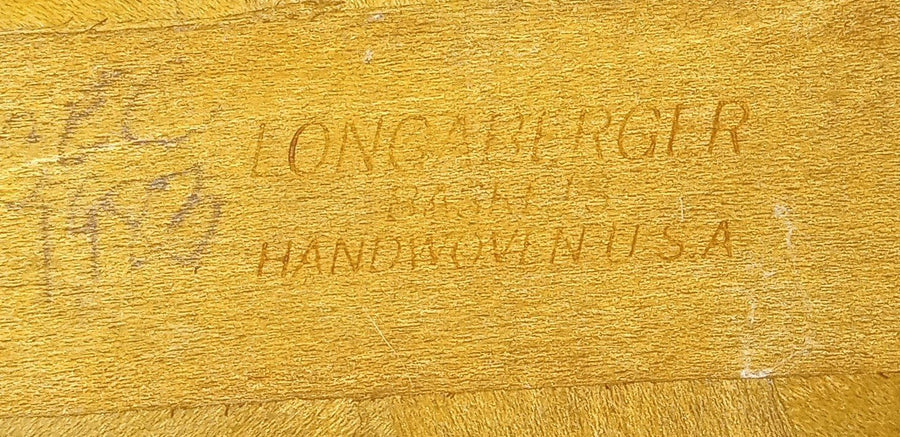 Longaberger Apple Basket with Punt Vintage 1983 Moveable Handle Round Large
