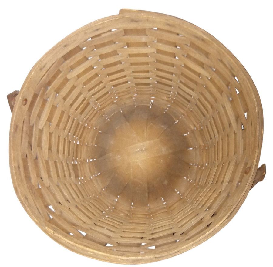 Longaberger Apple Basket with Punt Vintage 1983 Moveable Handle Round Large