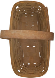 Longaberger Baskets Vintage Handwoven Rectangular with Stationary Handle 1985