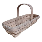 Longaberger Baskets Vintage Handwoven Rectangular with Stationary Handle 1980
