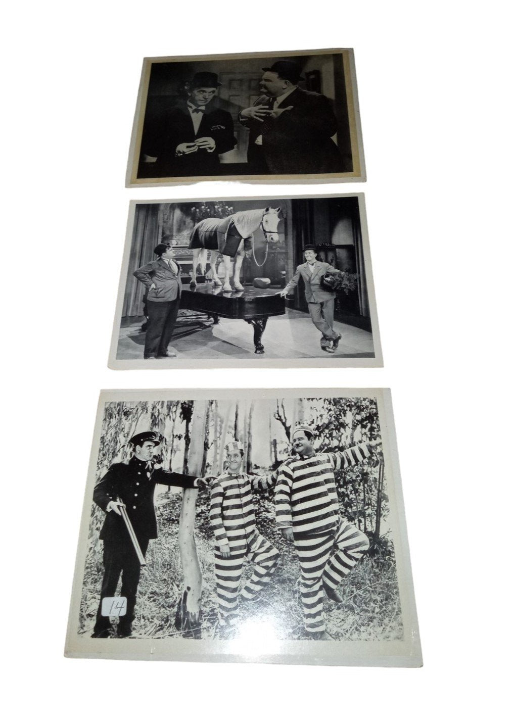 Laurel & Hardy Photos Set Of 8 Vintage Collectible Nostalgic Decorative