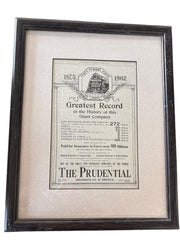 The Prudential Insurance CO of America Greatest Record Life Insurance 1875 1902