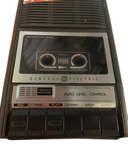 Cassette Tape Player General Electric Portable Recorder Dual Mic System 3-5090B