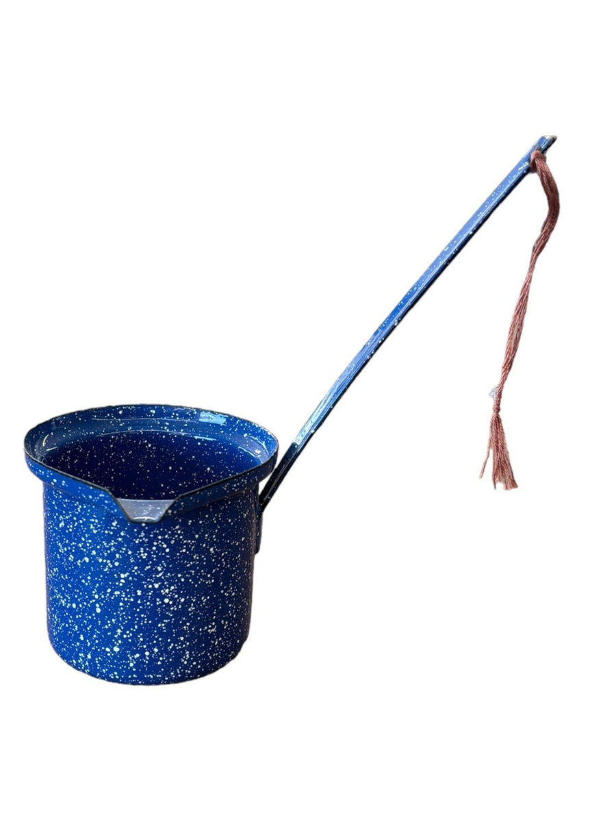 Cinso Baltillo-Mexico Blue with White Speckles Enamel Camping Set Vintage