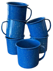 Cinso Baltillo-Mexico Blue with White Speckles Enamel Camping Set Vintage