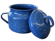 Cinso Baltillo-Mexico Blue with White Speckles Enamel Camping Set Vintage