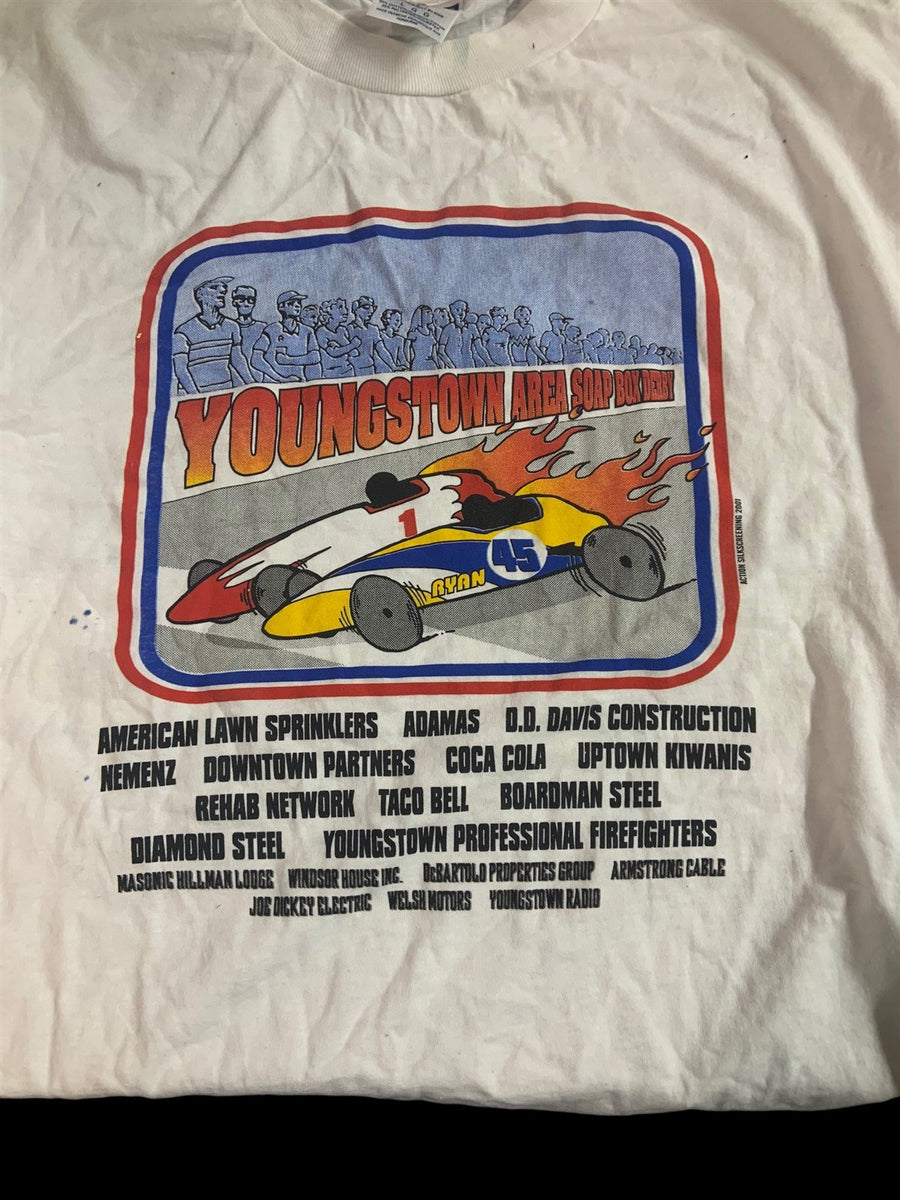 Youngstown Area SoapBox Derby Signed Graphic Tee Size Large T-Shirt Vintage Ohio