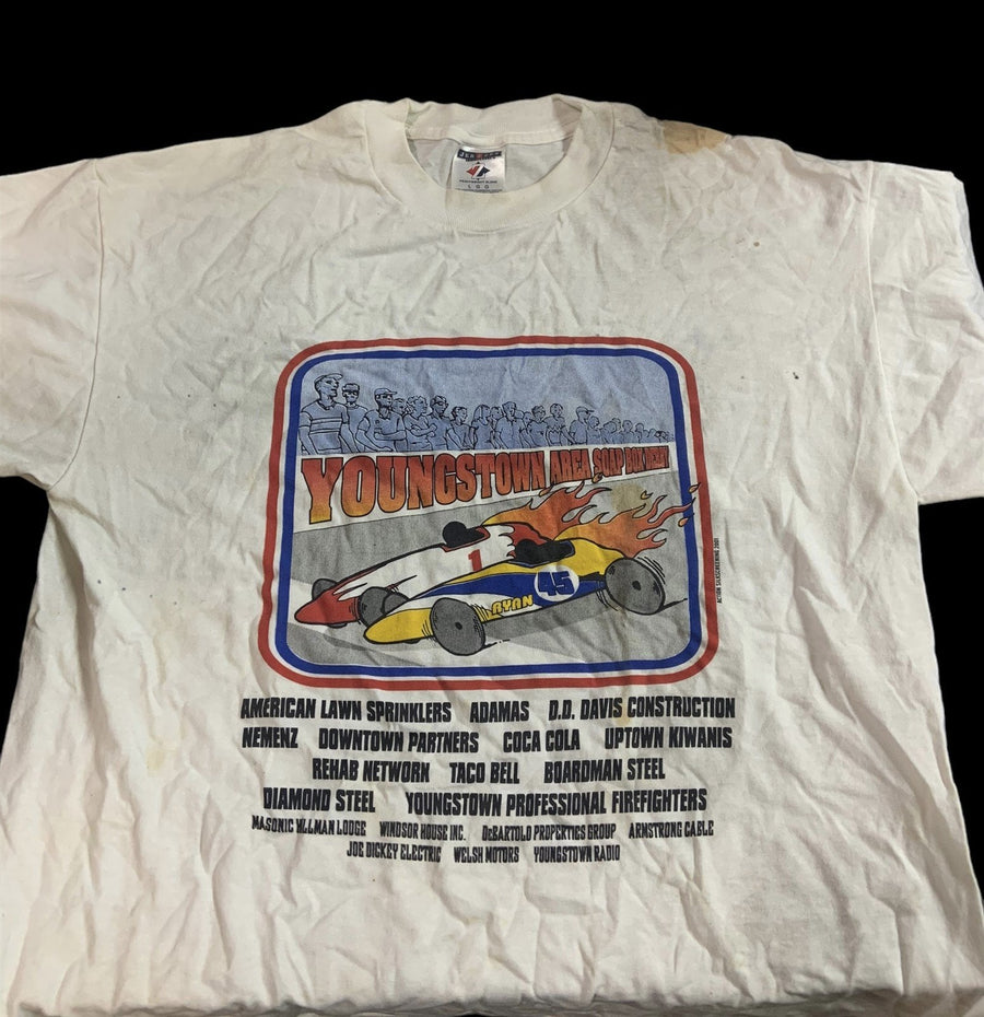 Youngstown Area SoapBox Derby Ohio Signed T-Shirt Size Large Graphic Tee Vintage