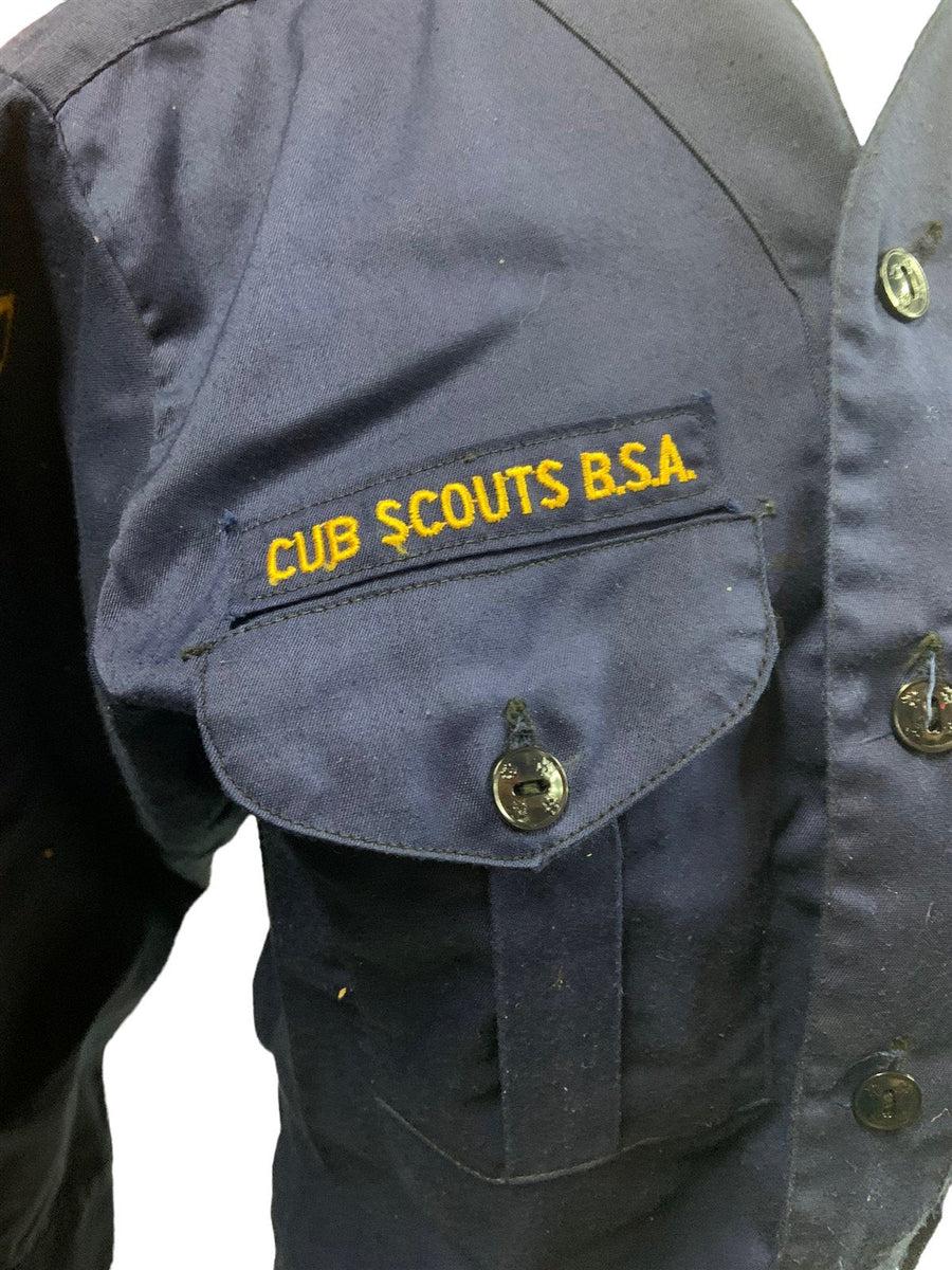 Cub Scouts Uniform Shirt BSA Den 3 Boardman Ohio 114 Vintage Boy's Long Sleeve