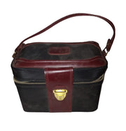 Sears Camera Bag Vintage Collectible Fashionable Black & Maroon Accessory