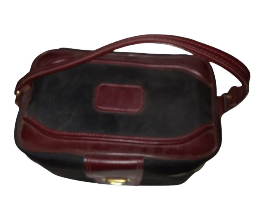 Sears Camera Bag Vintage Collectible Fashionable Black & Maroon Accessory