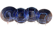 Hazel Atlas Moderntone Cobalt Blue 8'' Plates Vintage Set of 4