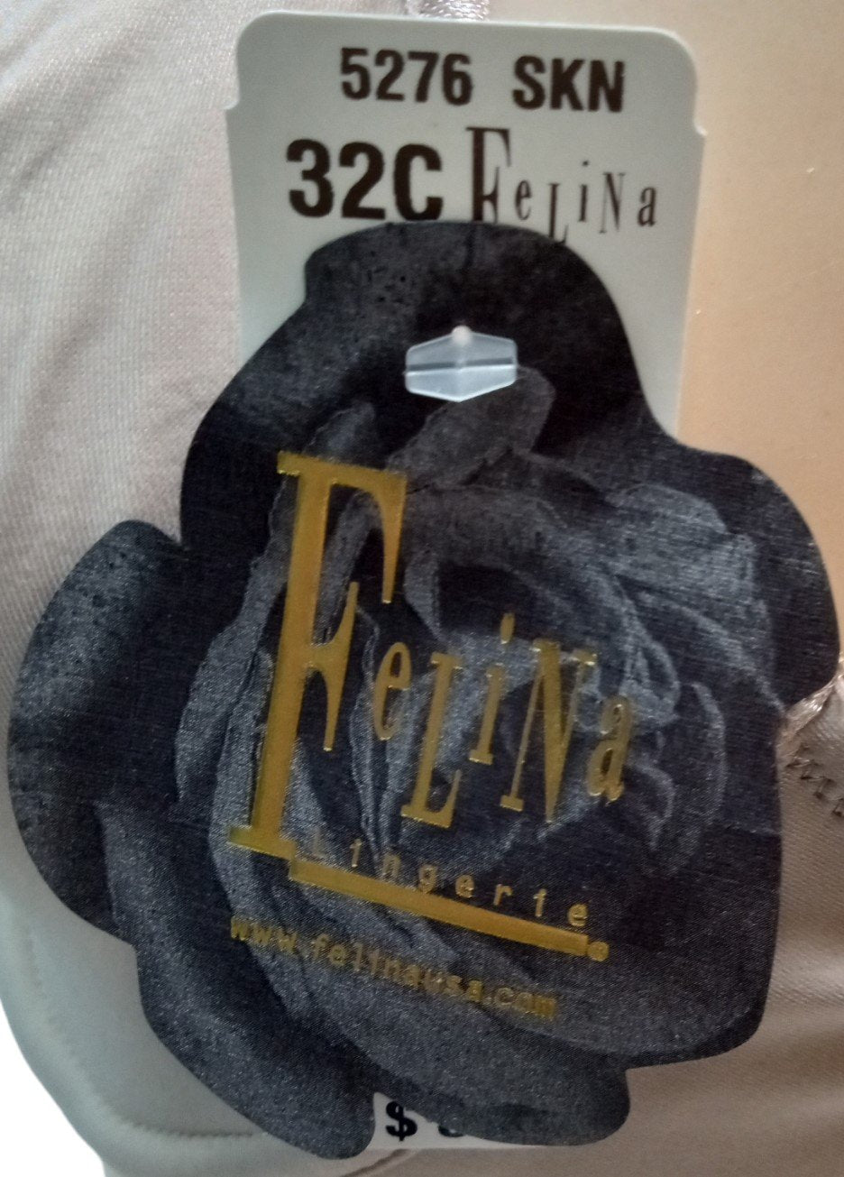 Felina Lingerie Style 5276 Skin Size 32C New Lingerie Store w/ Tags