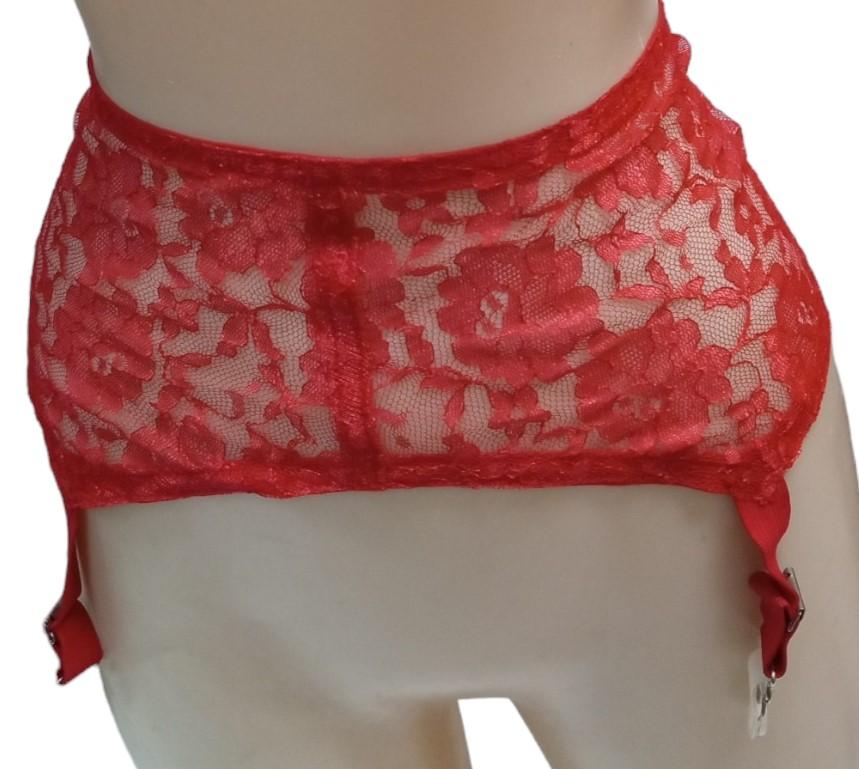 Shame on You Garter Belt Style GB6 Size 3X/L Red Nylon