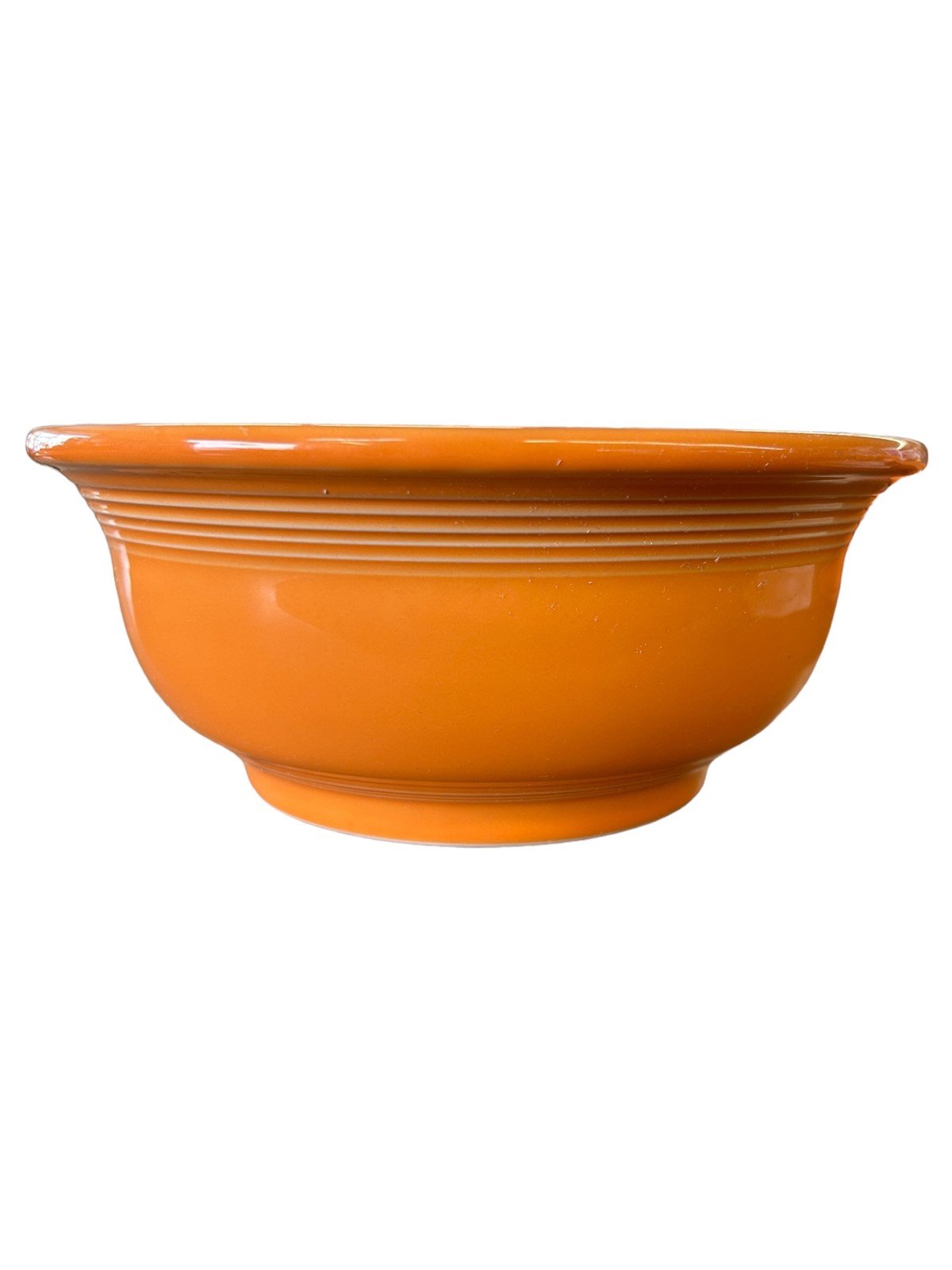 Fiesta - Tangerine Orange Medium Mixing Bowl Homer Laughlin Ceramic Kitchenware