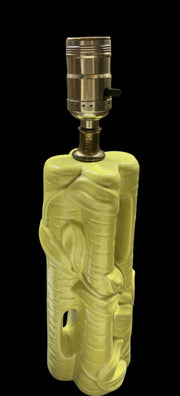 Underwriters Laboratories Lamp Ceramic Light Green Bamboo Desk Light Vintage