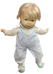 Berjusa Baby Doll Cloth Body Vinyl Limbs Rooted Blonde Hair Brown Eyes 19"