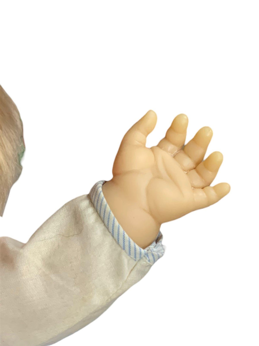 Berjusa Baby Doll Cloth Body Vinyl Limbs Rooted Blonde Hair Brown Eyes 19"