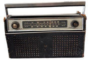 Sharp AM/FM 2 Band Transistor 10 Japan Radio Model FX-506 With Case Works