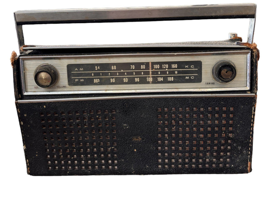 Sharp AM/FM 2 Band Transistor 10 Japan Radio Model FX-506 With Case Works