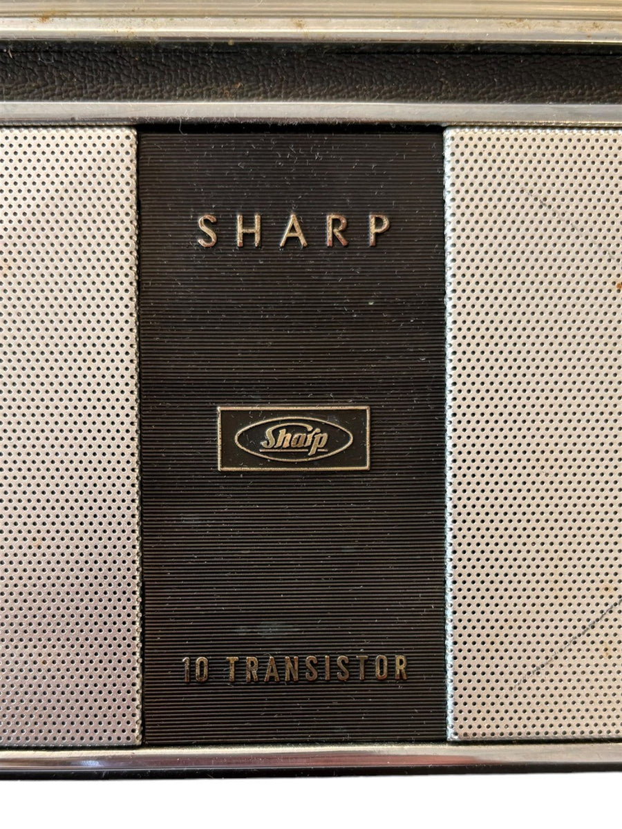 Sharp AM/FM 2 Band Transistor 10 Japan Radio Model FX-506 With Case Works