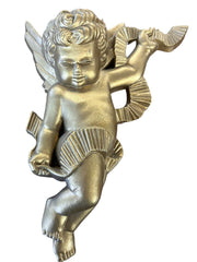 Cherub Gold Winged Angels and Mirrors Set of 4 Burwood Product MCM