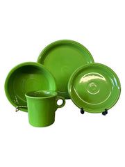 Fiesta - Shamrock Green 4pc Place Setting Ceramic Dish Bowl Mug Homer Laughlin