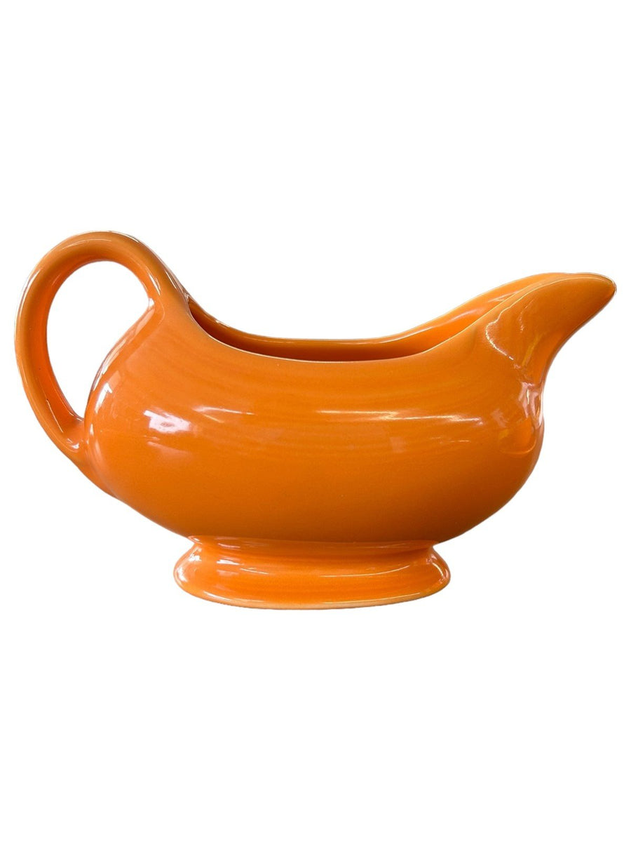 Fiesta - Tangerine Orange Sauce Boat Gravy Homer Laughlin Ceramic Retired Dinner