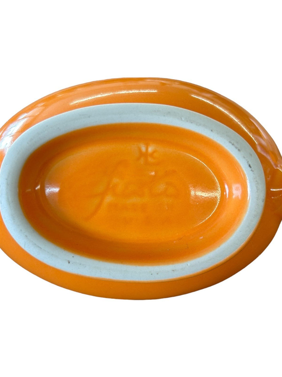 Fiesta - Tangerine Orange Sauce Boat Gravy Homer Laughlin Ceramic Retired Dinner