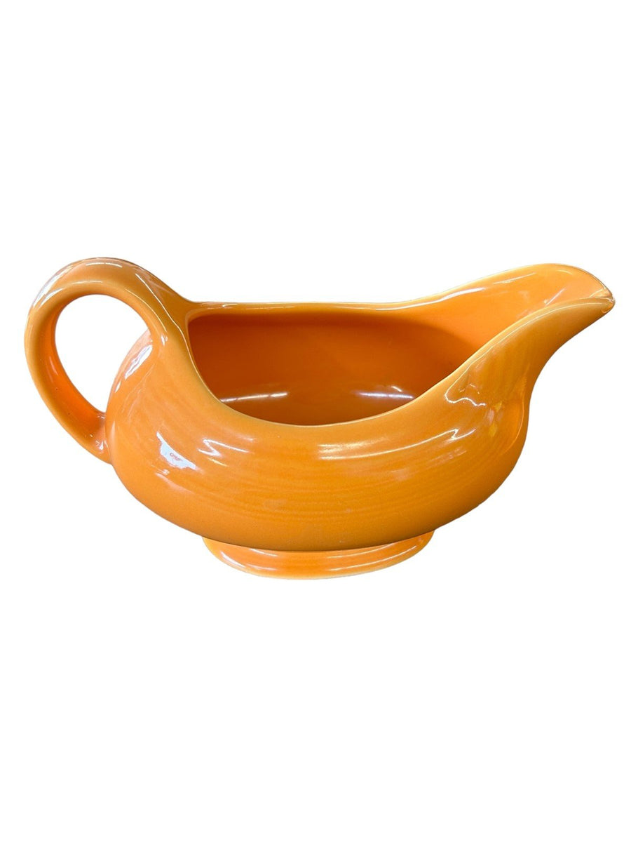 Fiesta - Tangerine Orange Sauce Boat Gravy Homer Laughlin Ceramic Retired Dinner