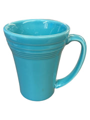 Fiesta - Turquoise Blue Bistro Latte Mug Homer Laughlin Ceramic Coffee Cup Tea