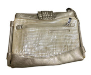 Baggs Purse Genuine Leather Pearl Taupe Multi Compartment Bag Vintage